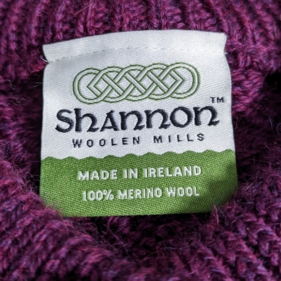 Shannon Woolen Mills purple wool button up cardigan sweater S - Picture 8 of 9